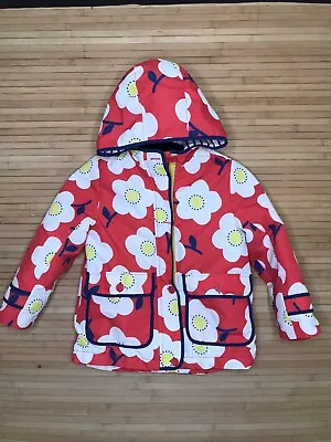 Mini Boden Girl's 6-7 Yr Flower Exterior With Hooded Jacket Cute Read • $17.99