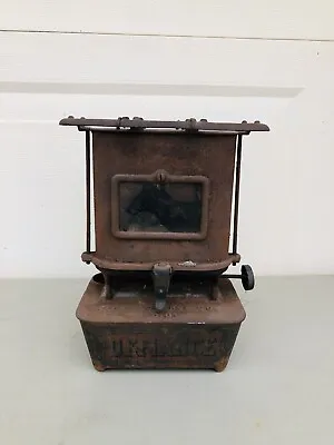 Antique Defiance Florence Sad Iron Heater Kerosene Cast Iron Stove Lamp • $225