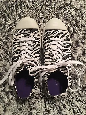 MILEY CYRUS & MAX AZRIA Zebra Print  Sneakers - Women's Size 5 • $4.99