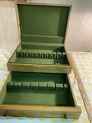 Vintage McGraw Flatware Silverware Wood Box Storage Chest Case W/drawer F17 • $69.99