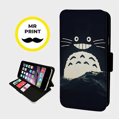 £9.77 • Buy TOTORO ART - Faux Leather Phone Flip Cover - Fits Iphone & Samsung
