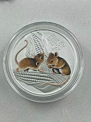 2020 Year Of The Mouse - Lunar Series III - 1/2oz 99.99% Silver Coloured Coin -  • $64.59