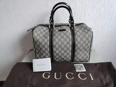 Gucci Boston Bowling Bag + Dust Bag -brown Gg - Made In Italy - Charity Lot • £129.03