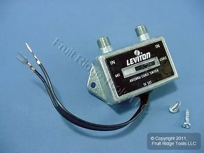 Leviton A/B Video Cable TV Switch 75/300 Ohm Coaxial C5102 • $1.89