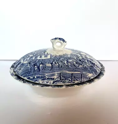 Antique Myott Staffordshire Transferware Serving Bowl W/lid  Royal Mail  England • $60