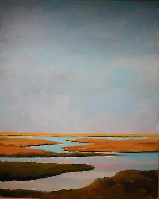 Acrylic Painting Cape Cod MA By William Vaughan Nauset A Place Between • $300