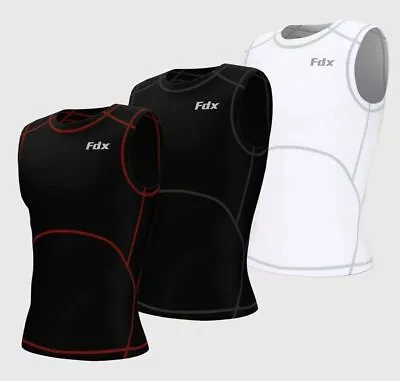 £9.99 • Buy Men's Compression Sleeveless T-Shirt Base Layer Tank Top Fitness Sports Gym Vest