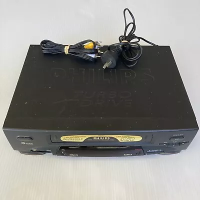 Philips VR356/75 VCR Turbo Drive Video Player Tested & Working No Remote • $87.95