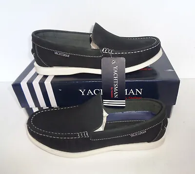 £27.98 • Buy Mens Yachtsman Leather Casual Navy Shoes Comfort Boat Deck Trainers UK Size 8