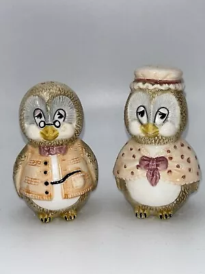 Vintage Mr And Mrs Wise Owl Salt And Pepper Shakers Cruet Set A/F • £4.99