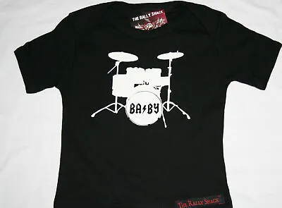 Drum Baby - Alternative Funny Rock Music Black Baby T Shirt  • £6.50