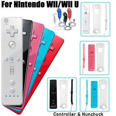 Built-in Motion Plus Remote Controller For Nintendo Wii Wii U Games Attachment • $18.99