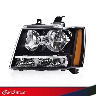 Fit For 2007-2014 Chevy Tahoe Suburban 1500 Black Headlight LH Driver Side 1PC • $50.89