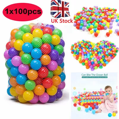 100-500x Pit Ocean Balls Soft Plastic Colour Swim Pool Toy Kids Baby Playpen • £9.99