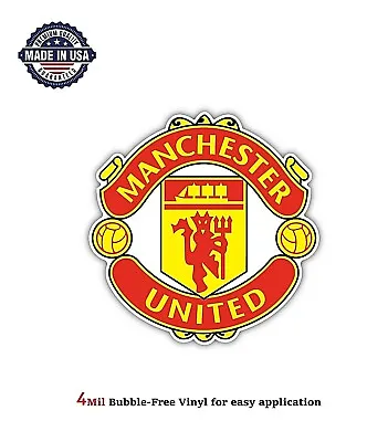 Manchester Unite Soccer England Vinyl Decal Sticker Car 4mil Bubble Free Us Made • $9.99