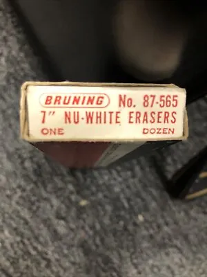 Bruning 7 Inch Erasing Machine Erasers 6 In Original Box • $12