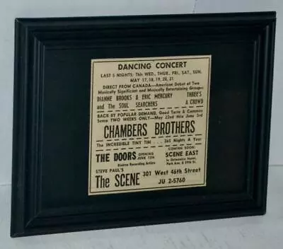 $44.99 • Buy The Doors Rare 1967 The Scene Club Concerts Framed Ad Jim Morrison