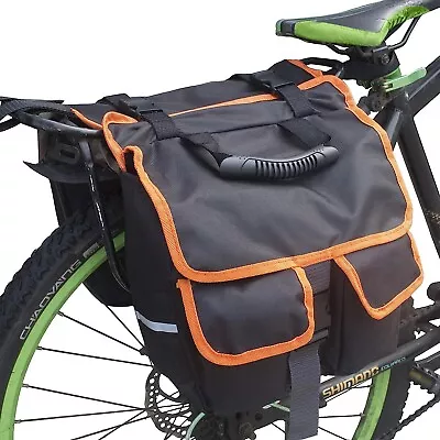 Bicycle Back Pannier Bags Bike Rear Seat Bag Cycling Rack Grocery Pannier Bag • $38.99