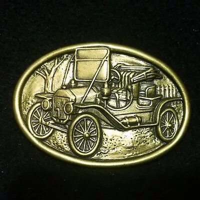 Vintage 1970s Avon Antique Model T Automobile Car Belt Buckle Brass Ford A Metal • $6.95