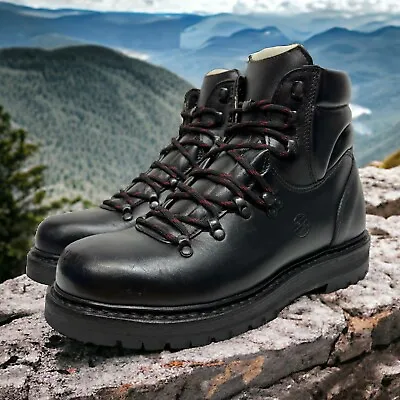 Hanwag Mens Tashi Custom Black Leather Mountaineering Boots Size 8.5 US Hiking • $299.99