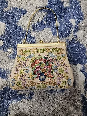 Vnt 1950's Tapestry Clutch/Handbag Made In Germany • $15