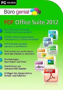 Büro Genial PDF Office Suite 2012 By Bhv | Software | Condition Good • £2.74