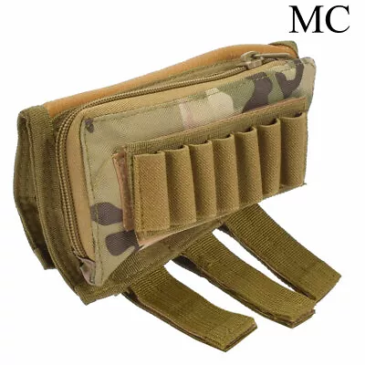 $9.99 • Buy Rifle Stock Pack Bag Buttstock Cheek Pad Rest Shell Mag Ammo Pouch Pocket Holder