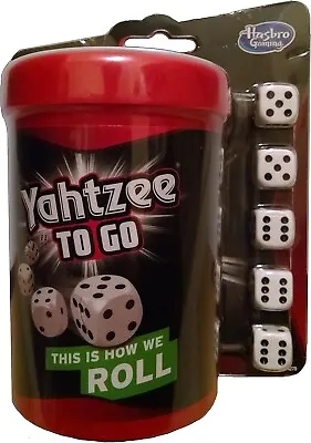 Yahtzee To Go Travel Dice Game Hasbro Gaming  Shake & Score 8 + • $8