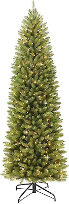 7.5 Foot Pre-Lit Fraser Fir Pencil Artificial Christmas Tree With 350 UL Listed  • $337.41