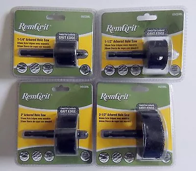 4 Pc Lot Remgrit Carbide Grit Edge Arbored Holesaws 1-1/4 1-1/2 2 2-1/2 Hole Saw • $25.99