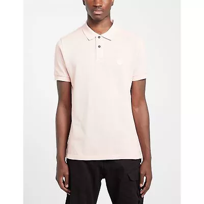 Men's T-Shirt MA.STRUM Pique Short Sleeve Polo Shirt In Pink • £63.99