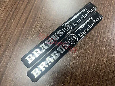 2pcs Black Emblem Badge Sticker Side Skirts Badge BRABUS Logo FOR Mercedes Benz • $18.99