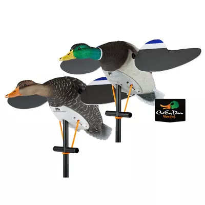 Lucky Duck Lucky Pair Ii Spinning Wing Motion Duck Decoy Mallard Drake & Hen • $179.90