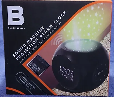 The Black Series Digital Multi Function Projection Alarm Clock W/ Sound Machine • $9.99