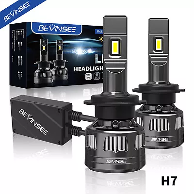 BEVINSEE H7 LED Headlight Bulb 120W 30000LM Super Bright Kit High Low Beam White • $41.99