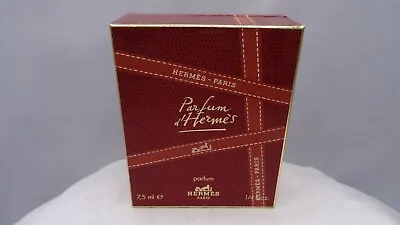 RARE Vintage PARFUM D'HERMES By HERMES Splash PURE PARFUM 75 Ml~1/4 Oz BOXED • $75