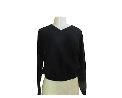 $49 • Buy Vintage Greyland 100 Percent Black Long Sleeve Cashmere Sweater, SZ Large