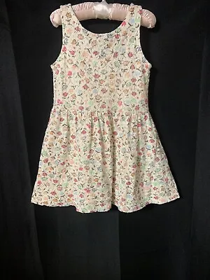 Zara Girls Floral Lace Sleeveless Lined Cotton Sundress Dress Size 6 (cm 116) • $8