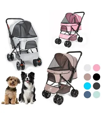 Wedyvko Medium Dog Stroller 50lb-for Medium Dogs With Reversible Handlebar- GRAY • $75