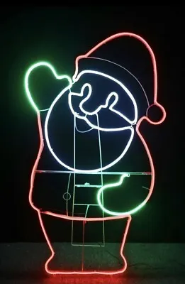 Holiday Time 48” Neon Flex Effect Santa Christmas Outdoor Indoor Decoration New • $21.22