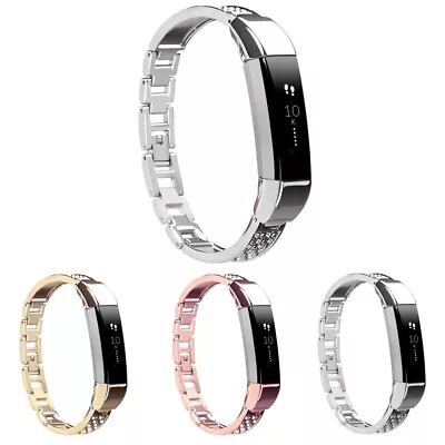 StrapsCo Replacement Stainless Steel Bangle Watch Band Strap For Fitbit Alta HR • $68.37