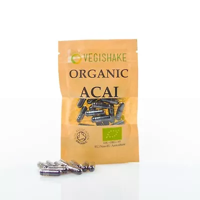 Organic Acai Berry HPMC Capsules Weight Loss Diet Fat Loss Vegan Halal Kosher • £4.99