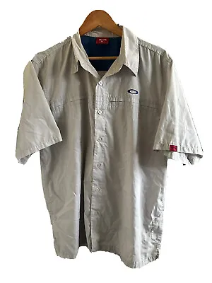 Vintage Oakley Mens Short Sleeve Button Up Shirt Sz Large VGC - FREE & FAST POST • $59.88