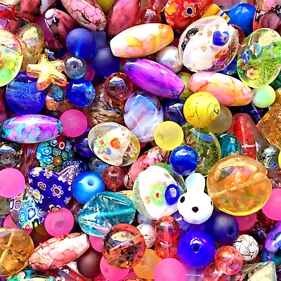 £4.90 • Buy Large 150g Pack Glass Beads Multi Mix Bead Pack Sizes 5-20 Mm 