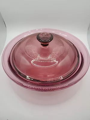 Vision Ware  Rose 1.5qt Casserole With Lid • $10