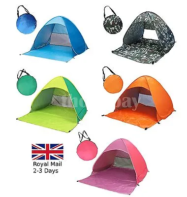 Pop Up Outdoor Automatic Tent Folding Sun Shelter Anti UV Instant Portable Beach • £18.99