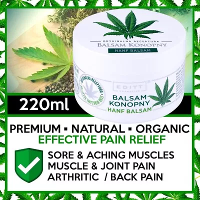 £9.99 • Buy 🌿 Hemp Balm 🌿 Ointment Pain Relief Osteo Arthritis Stiffness Muscle Joint UK