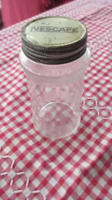 Vintage NESCAFE COFFEE   Glass  JAR Collectable 12. Cms High • $20