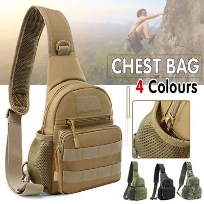 $18.93 • Buy Man Shoulder Backpack Chest Bag Small Sling Cross Body Satchel Bag Outdoor AU