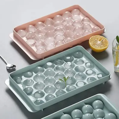 DIY Round Ice Cube Ball Maker PP Tray Silicone Sphere Mold Bar Whiskey Cocktails • $5.99